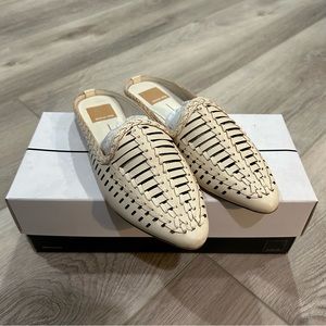 Dolce Vita Women’s Ginny Leather Woven Mules 6M